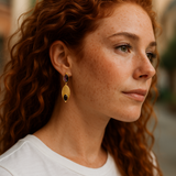 Amethyst petal earrings