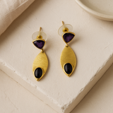 Amethyst petal earrings