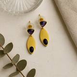 Amethyst petal earrings