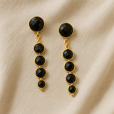 Black Onyx riviere earrings
