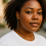 Black Onyx riviere earrings