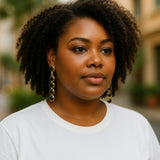 Black Onyx riviere earrings