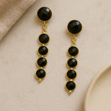 Black Onyx riviere earrings