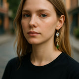 Blue Topaz Peridot Effervescent earrings