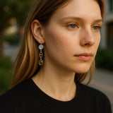 Blue Topaz Peridot Effervescent earrings