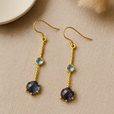 Blue Topaz Amethyst, a Brilliant Song Earrings