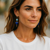 Blue Topaz Lapis Lazuli endearing earrings