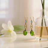 Blue Topaz Peridot Effervescent earrings