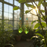 Blue Topaz Peridot Effervescent earrings