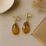 Citrine Honey-drops earrings