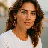 Citrine Honey-drops earrings