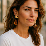 Citrine Honey-drops earrings