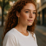 Citrine riviere earrings