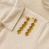 Citrine riviere earrings