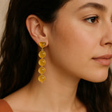 Citrine riviere earrings