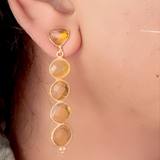 Citrine riviere earrings