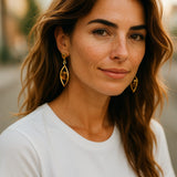 Citrine twist earrings