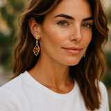 Citrine twist earrings
