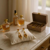 Citrine twist earrings