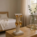 Citrine twist earrings