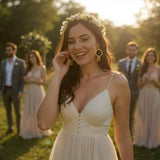 Citrine hoop loop earrings