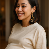 Copper Infused crystal loop drop earrings