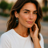 Emerald Duo Drop Earrings