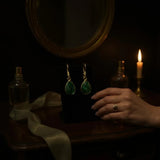 Emerald dangle earrings