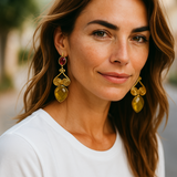 Garnet citrine enticing earrings