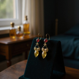 Garnet citrine enticing earrings