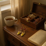 Garnet citrine enticing earrings