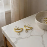 Herkimer Diamond Geometric Earrings