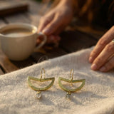 Herkimer Diamond Geometric Earrings