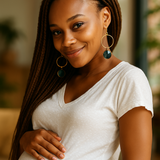 Iolite loop earrings