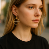 LABRADORITE hoop earrings