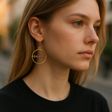 LABRADORITE hoop earrings