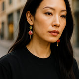 Labradorite Ruby Ebullience earrings