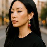 Labradorite Ruby Ebullience earrings