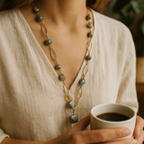 Labradorite loop Necklace