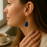 Lapis drop earrings