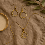 Moonstone twist pendant