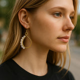 Moonstone twist pendant