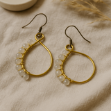 Moonstone twist pendant