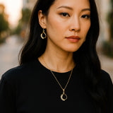 Moonstone twist pendant