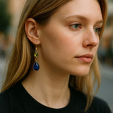 Peridot Lapis Lazuli encouraging earrings