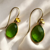 PERIDOT PROUD LEAF EARRINGs