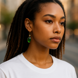 PERIDOT PROUD LEAF EARRINGs