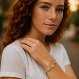 Pearl Amazonite Marquis Chain Bracelet