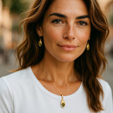 Peridot petal pendant