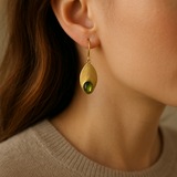 Peridot petal earrings